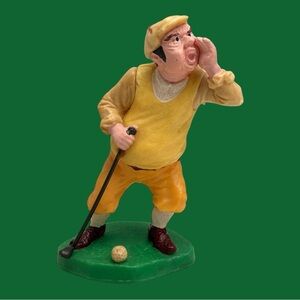 Vintage Golfer Cake Topper Figurine 1970s 1974 Plastic